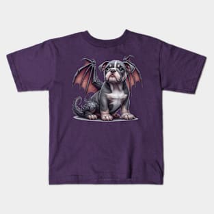 Cute English Bulldog Dragon Kids T-Shirt